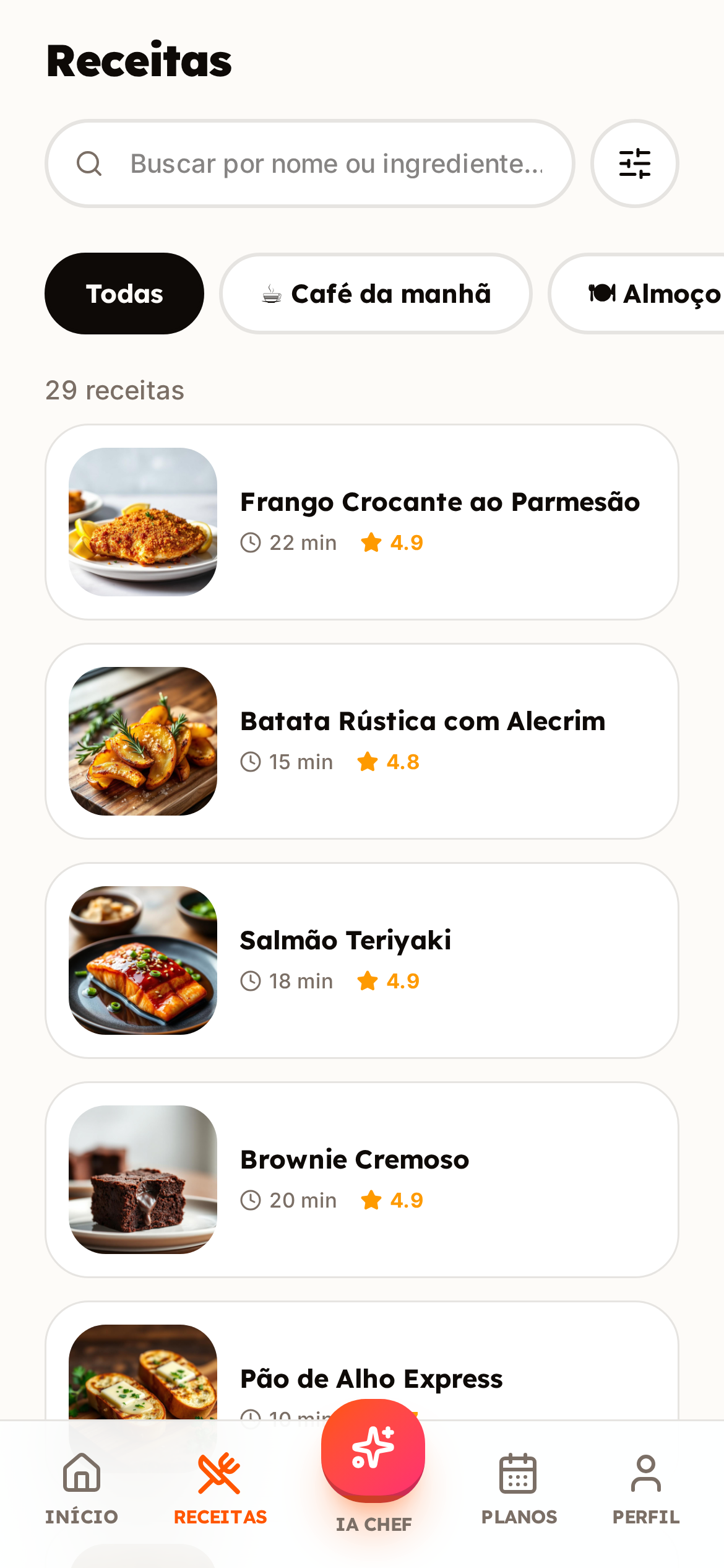 Tela 3 do AirChef